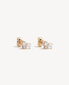 BY CHARLOTTE Love in Stillness Pearl Stud Earrings - 18k Gold Vermeil