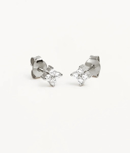 BY CHARLOTTE Crystal Bloom Stud Earrings - Stirling Silver