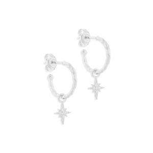 BY CHARLOTTE Starlight Hoops - Stirling Silver
