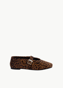 Kathryn Wilson: KATHRYN WILSON Amy Ballet Flat - Leopard Calf Hair