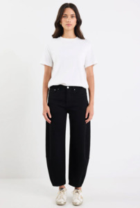 AMONG THE BRAVE Graduate Stretch Barrel Jeans - Jet Black