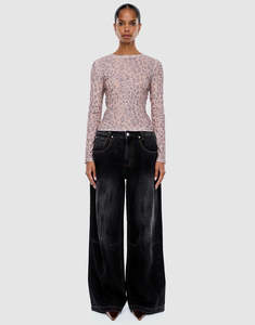 ENA PELLY Wynn Long Sleeve Top - Leopard