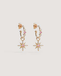 Womens: BY CHARLOTTE Starry Night Hoops - 18k Gold Vermeil
