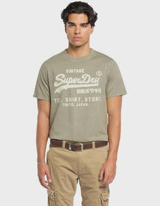 SUPERDRY VL Relaxed Tee - Light Khaki Green