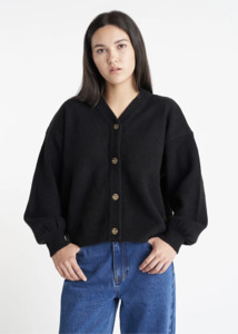 Huffer: HUFFER Kendall Cardigan - Black