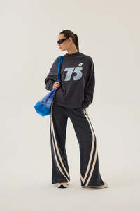 Araminta James: ARAMINTA JAMES Races Track Pant - Washed Black