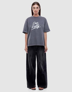 Ena Pelly: ENA PELLY Signature Tee - Washed Grey