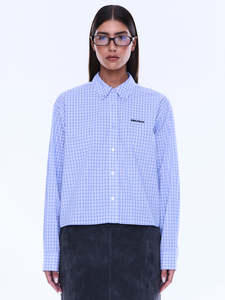 Ena Pelly: ENA PELLY Georgia Boxy Shirt - Blue Check