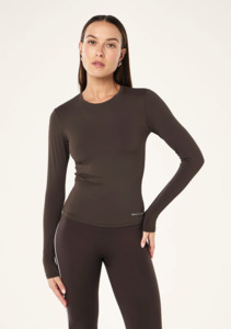 P.E NATION Foundation Long Sleeve Top - Coffee