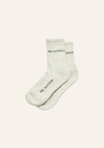 P E Nation: P.E NATION Signature Sock - Snow Marle