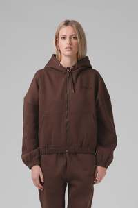 Womens: RPM Zip Thru Hood - Brunette Brown