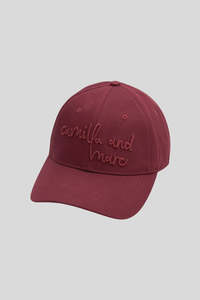 CAMILLA AND MARC Maren Embroidered Cap - Burgundy