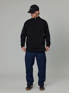 JUST ANOTHER FISHERMAN Merino Keyport 1/4 Knit - Black