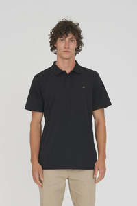 Mens: HUFFER Classic Polo / 3 Ball - Black
