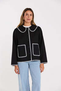 Thing Thing: THING THING Stitchline Jacket - Black