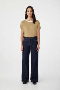 OUTLAND DENIM Mia Mid Wide Leg Jean - Nights