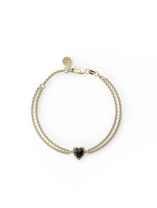 STOLEN GIRLFRIENDS CLUB Love Claw Bracelet - Onyx Gold Plated