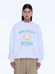 ENA PELLY EP Studios Mila Oversized Sweater - White Marle