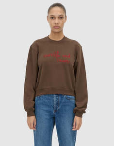 CAMILLA & MARC Maren Crop Emb Tracksuit Top - Chocolate