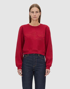 CAMILLA & MARC Maren Crop Emb Tracksuit Top - Ruby Red