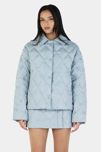 OWNLEY Quinton Cropped Quilted Jacket - Ice