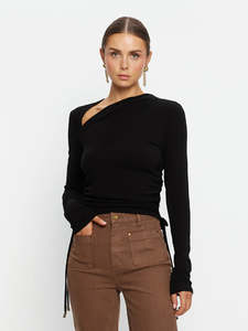 Kivari: KIVARI Annika Jersey Top - Black