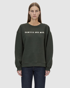 Camilla Marc: CAMILLA & MARC Anca Graphic Sweater - Bottle Green