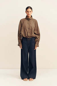 SHONA JOY Malika Nylon Parachute Jacket - Bronze