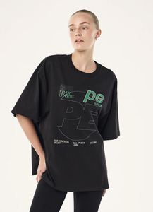 P E Nation: P.E NATION Current Oversized Tee - Black