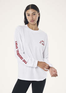 P.E NATION Established L/S Tee - Optic White