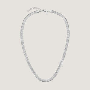 ROSEFIELD Large Snake Necklace - Silver