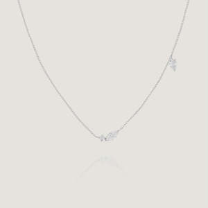 ROSEFIELD Mixed Crystals Necklace - Silver