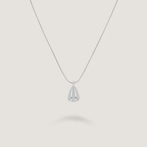 ROSEFIELD Pave Striped Necklace - Silver
