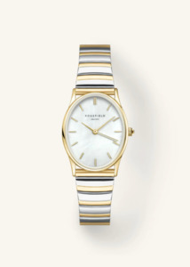 Rosefield: ROSEFIELD Oval Mop Duotone Watch - Silver/Gold