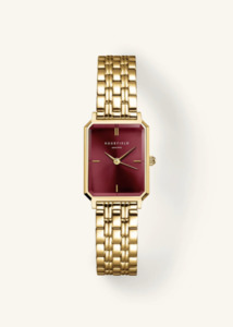 ROSEFIELD Octagon XS Sunray Watch - Gold/Burgundy