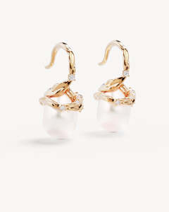 BY CHARLOTTE Dive into Serenity Pearl Earrings - 18K Gold Vermeil