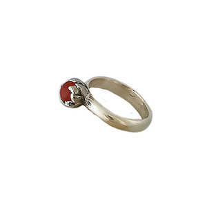 Ring: Carnelian Blossom Silver Ring | Redmānuka | nz jewellery