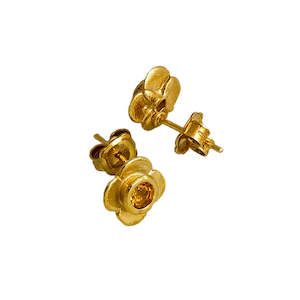 Earrings: Quatrefoil Citrine Ear Studs