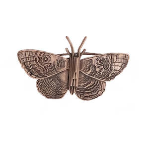 Redmanuka: Jewellery nz | Pūrere Parangunu Peacock Moth Silver Brooch | Redmanuka