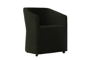 Dining: Dieppe Swivel Dining Chair - Dark Brown