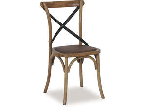 Dining Chairs: Cross Chair Oak