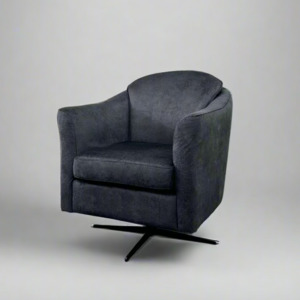 Armchairs: Ralph Swivel Chair — Charcoal
