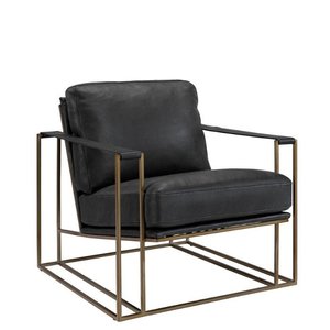 Armchairs: Bellagio Arm Chair Black Leather