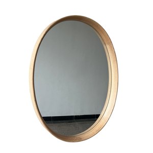 Accessories: Natural Oak Oval Framed Mirror 630x800
