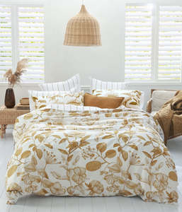 Botanical Ochre Duvet Set King