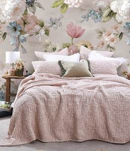 Linen Homewares: Livie Bedspread King  cameo