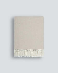 Mosman Wool Throw Oyster 140x200cm