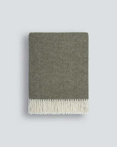 Mosman Wool Throw Olive 140x200cm
