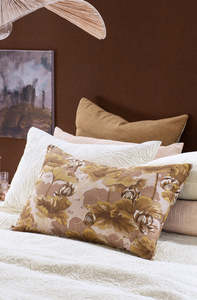 Pillowcases: Waterlily Pillow Case Pair Clay