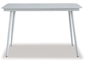 Outdoor Dining: Olbia Bar Table White 150L x 74D x 95H